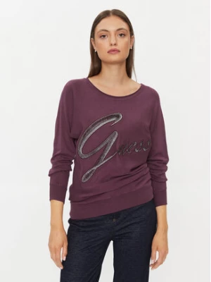 Guess Sweter W3BR25 Z2NQ2 Bordowy Regular Fit