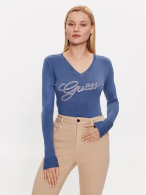 Guess Sweter W3YR21 Z2NQ2 Niebieski Slim Fit