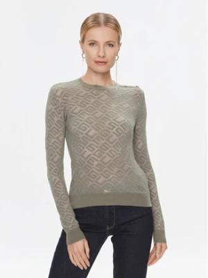 Guess Sweter W4RR28 Z3C90 Zielony Regular Fit