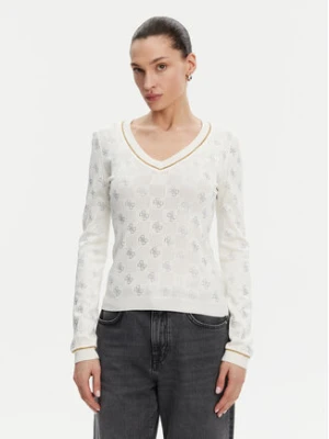 Guess Sweter W5GR07 Z3D60 Beżowy Regular Fit