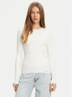 Guess Sweter W5YR08 Z0040 Biały Regular Fit