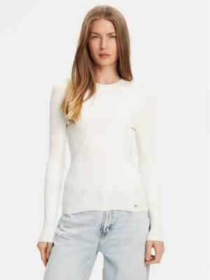 Guess Sweter W5YR08 Z0040 Biały Regular Fit