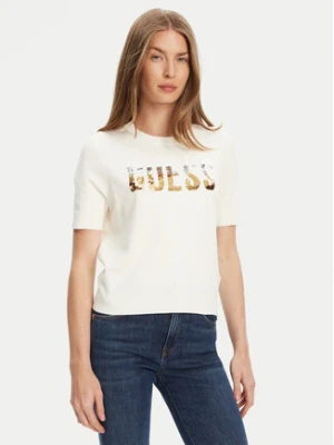 Guess Sweter W5YR25 Z2NQ2 Écru Regular Fit