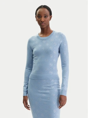 Guess Sweter W6RR66 Z3JD2 Błękitny Regular Fit Niebieski jasny