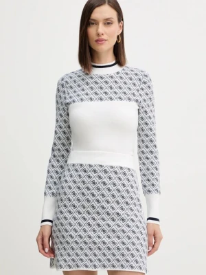 Guess sweter z dodatkiem wełny AUBREY damski kolor beżowy z półgolfem W5BR24 Z3JD2