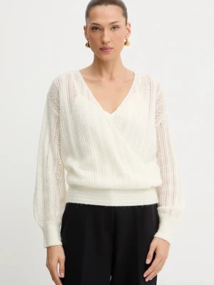 Guess sweter z dodatkiem wełny IZABELLA damski kolor beżowy lekki W5BR90 Z3HQ0