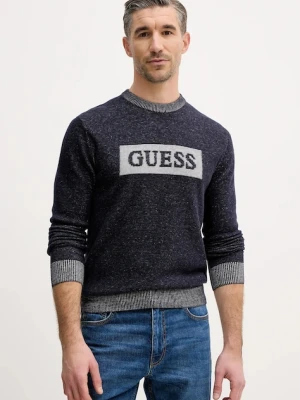 Guess sweter z dodatkiem wełny JACK męski kolor granatowy M5BR28 Z0531