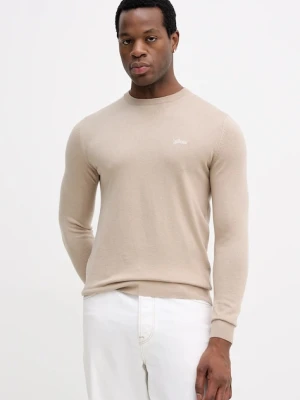 Guess sweter z domieszką jedwabiu DANIEL męski kolor beżowy lekki M5YR26 Z0122