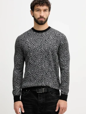 Guess sweter z domieszką jedwabiu JARROD męski kolor szary M5BR11 Z0442