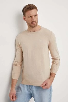 Guess sweter z domieszką jedwabiu BENJAMIN kolor beżowy lekki M4RR05 Z33R1