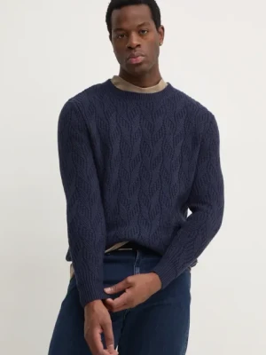 Guess sweter z domieszką wełny EVANDER męski kolor granatowy M4BR19.Z3HD1