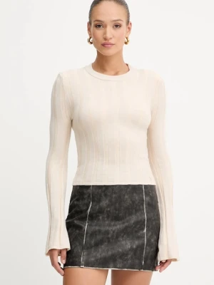 Guess sweter z domieszką wełny GEMMA damski kolor beżowy lekki W5YR13 Z3OT0