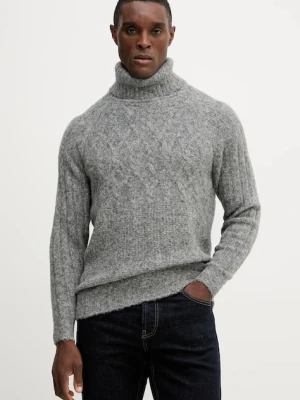 Guess sweter z domieszką wełny JEMMY męski kolor szary z golferm M5BR16 Z0462