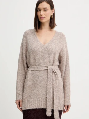 Guess sweter z domieszką wełny KIYOKA damski kolor brązowy W5BR0P Z4302