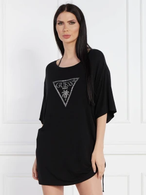 Guess Swimwear T-shirt Coulisse | Relaxed fit czarny