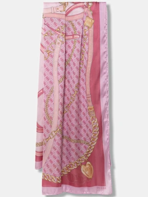Guess szal MERIDIAN damski kolor różowy wzorzysty AW5339 POL03