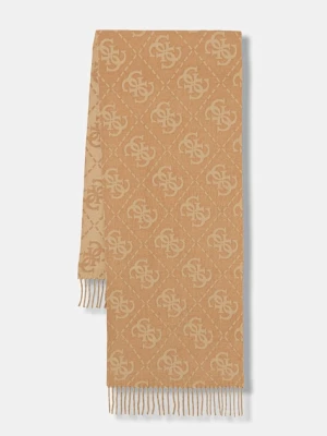 Guess szalik damski kolor brązowy wzorzysty W5BZ33 Z4210