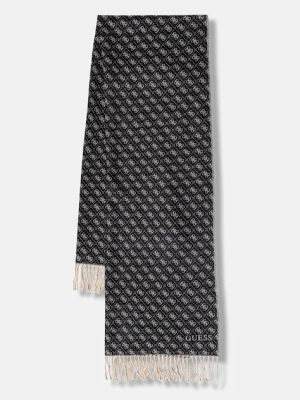 Guess szalik damski kolor szary wzorzysty AW5423 POL03