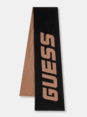 Guess szalik męski kolor czarny wzorzysty AM9571 POL03