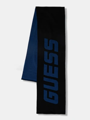 Guess szalik męski kolor czarny wzorzysty AM9571 POL03