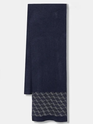 Guess szalik NORA damski kolor granatowy z aplikacją W5BZ21 Z2NQ2