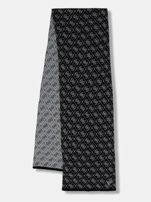 Guess szalik z domieszką wełny 4G męski kolor czarny wzorzysty M5BZ19 Z0442