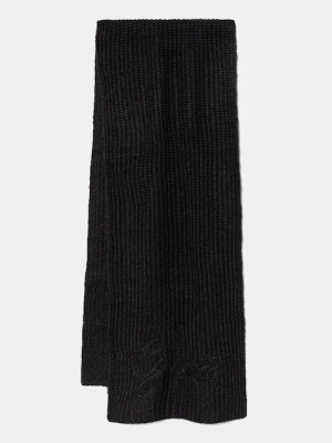 Guess szalik z domieszką wełny LEXIE damski kolor czarny gładki W5BZ19 Z3580