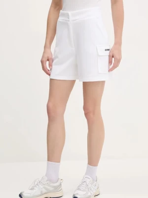 Guess szorty AMARYLLIS damskie kolor biały gładkie high waist V5GD17 KCYF2