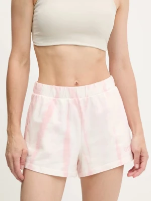 Guess szorty damskie kolor różowy wzorzyste medium waist V5GD11 KCRQ0