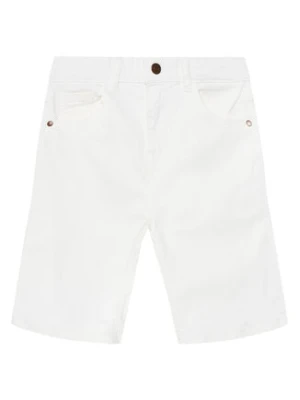 Guess Szorty jeansowe L4RD11 WE620 Biały Regular Fit