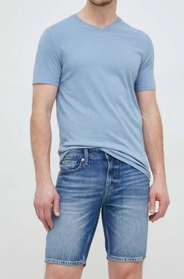 Guess szorty jeansowe męskie kolor niebieski