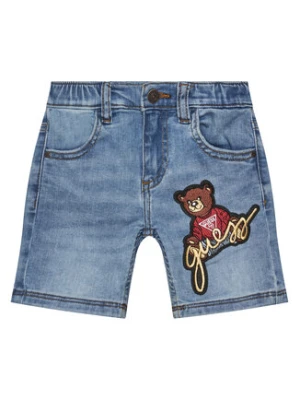 Guess Szorty jeansowe N5GD14 D4CA0 Niebieski Regular Fit