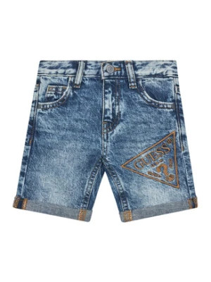 Guess Szorty jeansowe N5GD16 D41E0 Niebieski Regular Fit
