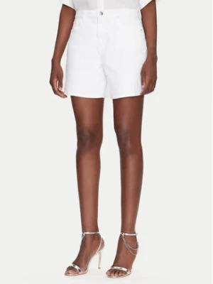 Guess Szorty jeansowe W5GD1A D4T50 Biały Regular Fit