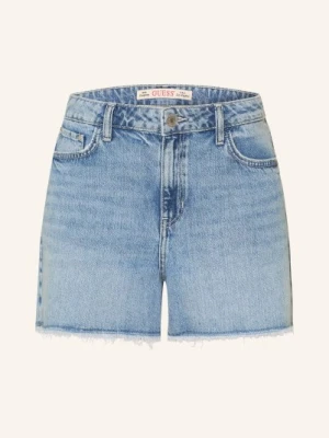 Guess Szorty Jeansowe Z Kamieniami Ozdobnymi blau