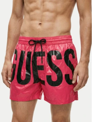 Guess Szorty kąpielowe F6GT03 WN322 Różowy Regular Fit