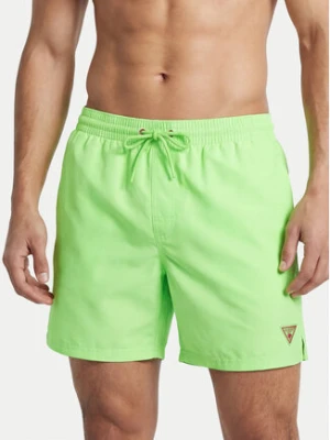 Guess Szorty kąpielowe F6GT24 WG282 MEDIUM Zielony Regular Fit