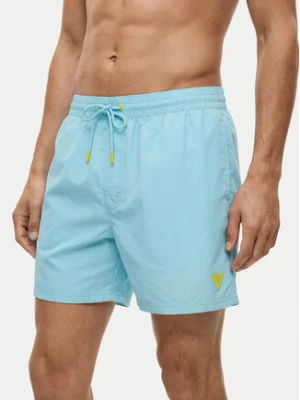 Guess Szorty kąpielowe F6GT25 WG282 SHORT Niebieski jasny Regular Fit