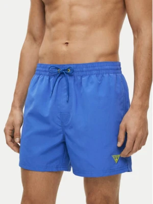 Guess Szorty kąpielowe F6GT25 WG282 SHORT Niebieski Regular Fit