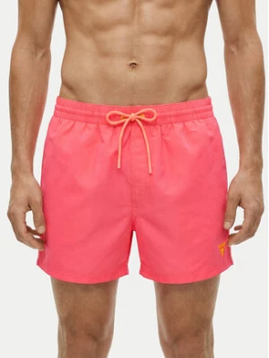 Guess Szorty kąpielowe F6GT25 WG282 SHORT Różowy Regular Fit