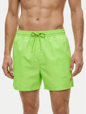 Guess Szorty kąpielowe F6GT25 WG282 SHORT Zielony Regular Fit