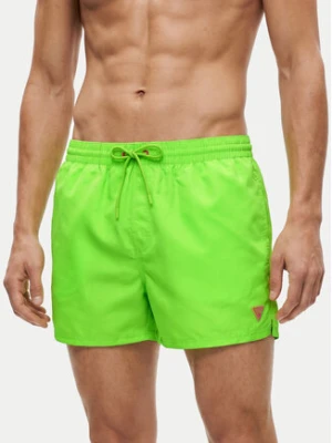 Guess Szorty kąpielowe F6GT25 WG282 SHORT Zielony Regular Fit