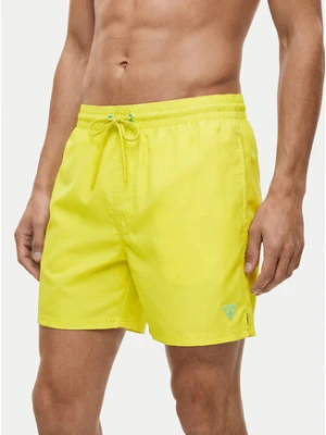 Guess Szorty kąpielowe F6GT25 WG282 SHORT Żółty Regular Fit