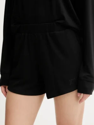 Guess szorty LUCIA damskie kolor czarny gładkie high waist O5GD06 KCQP2