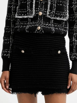 Guess szorty MALINA damskie kolor czarny gładkie high waist W5YD1R Z0201