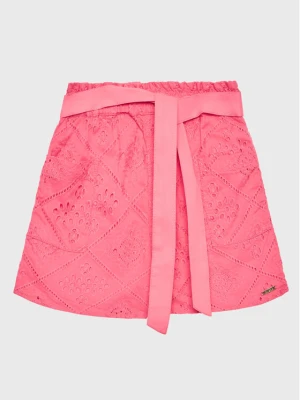 Guess Szorty materiałowe J3GD04 WFGJ0 Różowy Relaxed Fit