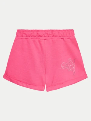 Guess Szorty materiałowe J4GD13 KA6R3 Różowy Regular Fit