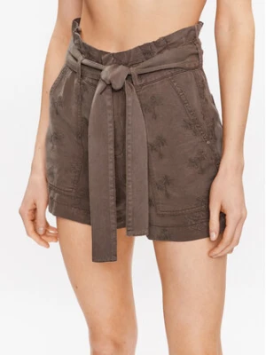 Guess Szorty materiałowe Janna W3GD0L WDP87 Brązowy Loose Fit