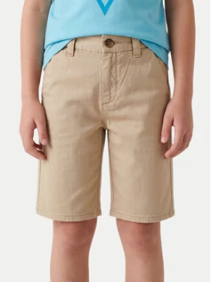 Guess Szorty materiałowe L6GD15 WR460 Beżowy Regular Fit