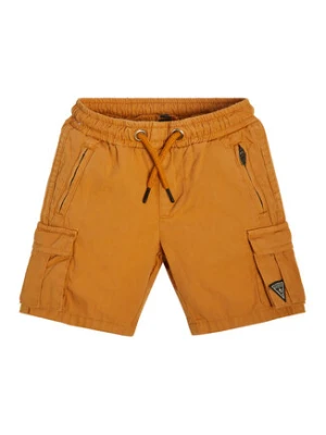Guess Szorty materiałowe N2RD01 D3XN0 Beżowy Regular Fit